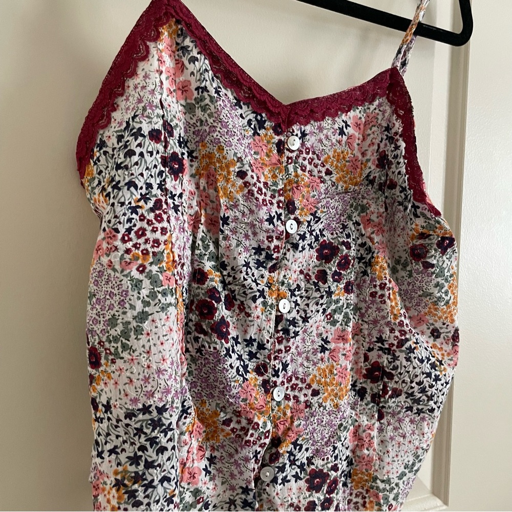 Cynthia Rowley floral lacy pajama set - Picture 9 of 12